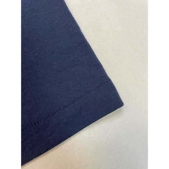 VINTAGE Fruit Of The Loom Blank T-shirt Men Large Blue USA 90s Single Stitch - Picture 2 of 6